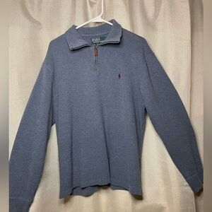 POLO By Ralph Lauren 100% Cotton Sweater Jacket blue large.‌‌‌‌‌